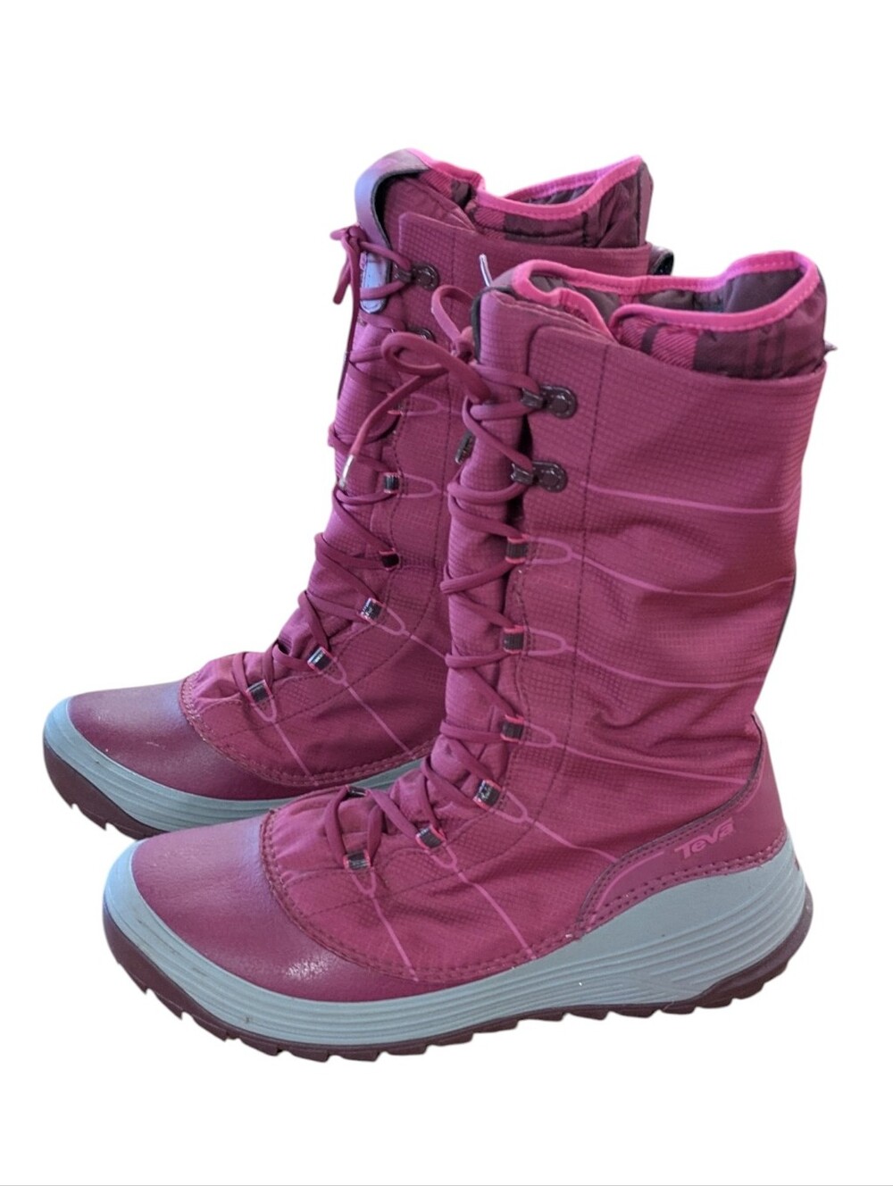 Teva Jordanelle Thinsulate Snow Boots Pink Red Womens Size 9